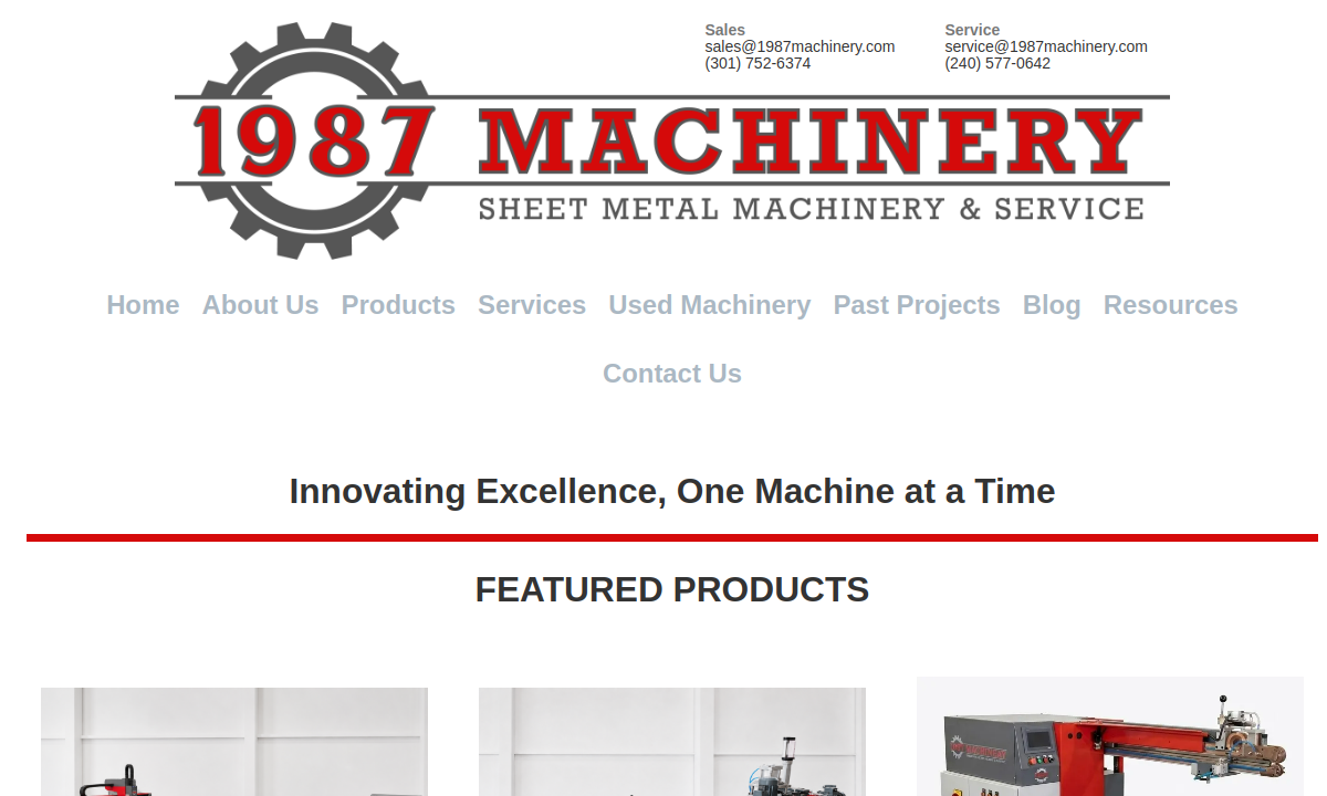 1987 Machinery website preview