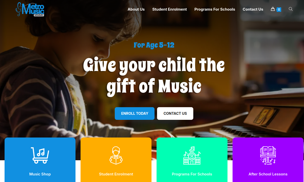 Metro Music website preview